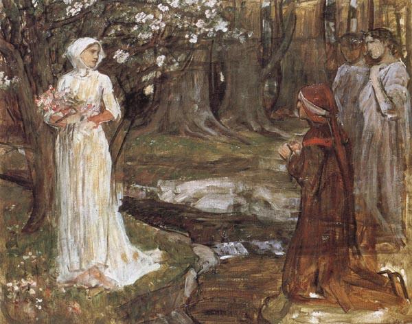 John William Waterhouse Dante and Beatrice oil painting picture